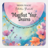 Moon Crystal Spell Kaars Labels (Voorkant)