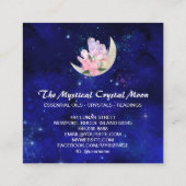 *~* Moon Crystals Floral Bouquet Cosmic  Vierkante Visitekaartje (Achterkant)