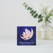*~* Moon Crystals Floral Bouquet Cosmic  Vierkante Visitekaartje (Staand voorkant)