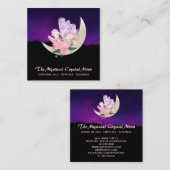 *~* Moon Crystals Floral Landscape Square Business Vierkante Visitekaartje (Voorkant / Achterkant)