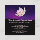 *~* Moon Crystals Floral Landscape Square Business Vierkante Visitekaartje (Achterkant)