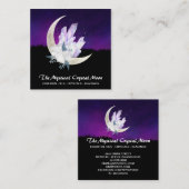 *~* Moon Crystals Floral Landscape Vierkante Visitekaartje (Voorkant / Achterkant)