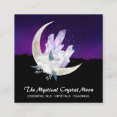 *~* Moon Crystals Floral Landscape Vierkante Visitekaartje (Voorkant)
