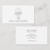 Moon Crystals FlowerHolistic Healing Visitekaartje (Voorkant / Achterkant)