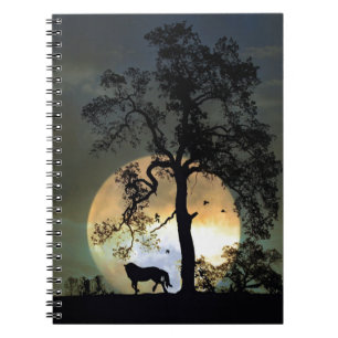 Moon Dance Horse and Full Moon Gifts Notitieboek