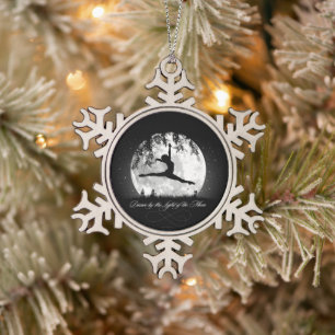 Moon Dance Snowflake Pewter kerstversiering Tin Sneeuwvlok Ornament
