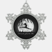 Moon Dance Snowflake Pewter kerstversiering Tin Sneeuwvlok Ornament (Voorkant)