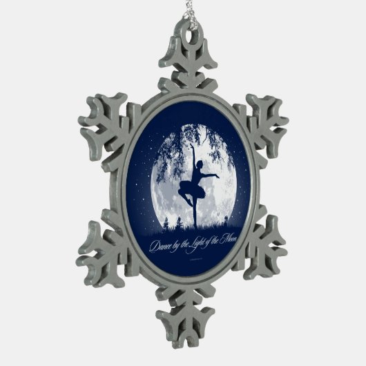 Moon Dance Snowflake Pewter kerstversiering Tin Sneeuwvlok Ornament (Links)