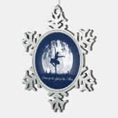 Moon Dance Snowflake Pewter kerstversiering Tin Sneeuwvlok Ornament (Rechts)