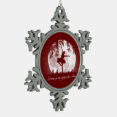 Moon Dance Tin Sneeuwvlok Ornament (Links)