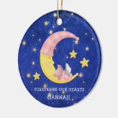 Moon Daughter Memorial Baby Girl verliest Kerstmis Keramisch Ornament (Links)
