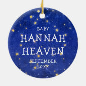 Moon Daughter Memorial Baby Girl verliest Kerstmis Keramisch Ornament (Achterkant)