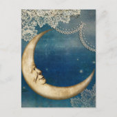 Moon Decoupage Briefkaart | hemelse kunstgroet (Voorkant)