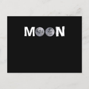 Moon Design met 2 maan in plaats van dubbel "O" Briefkaart