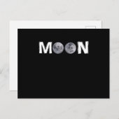 Moon Design met 2 maan in plaats van dubbel "O" Briefkaart (Voorkant / Achterkant)