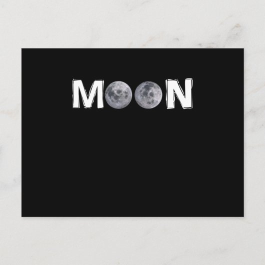 Moon Design met 2 maan in plaats van dubbel "O" Briefkaart (Voorkant)