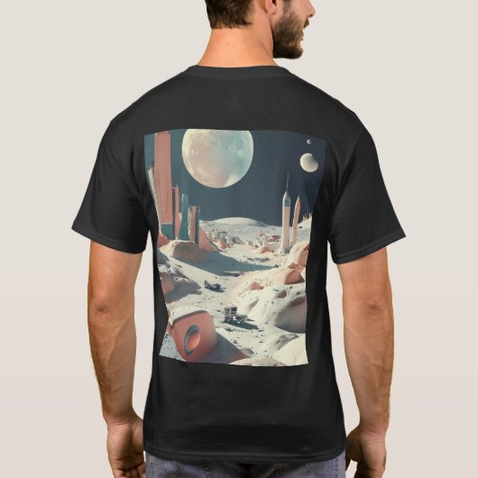 Moon Design T-Shirt – Stijlvolle en comfortabele L (Achterkant)