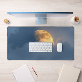 Moon Desk Mat - Esthetische maanfasen, volle maan,