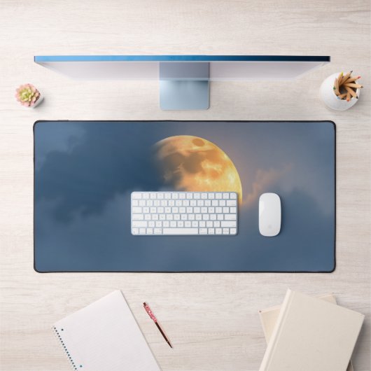 Moon Desk Mat - Esthetische maanfasen, volle maan, (Kantoor 1)
