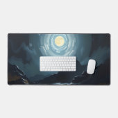 Moon Desk Mat - Esthetische maanfasen, volle maan, (Keyboard & Muis)