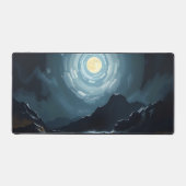 Moon Desk Mat - Esthetische maanfasen, volle maan, (Voorkant)