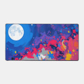 Moon Desk Mat - Esthetische maanfasen, volle maan, (Voorkant)