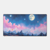 Moon Desk Mat - Esthetische maanfasen, volle maan, (Voorkant)