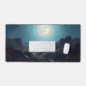 Moon Desk Mat - Esthetische maanfasen, volle maan, (Keyboard & Muis)