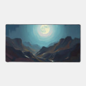 Moon Desk Mat - Esthetische maanfasen, volle maan, (Voorkant)