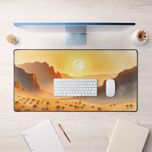 Moon Desk Mat - Esthetische maanfasen, volle maan, (Kantoor 1)