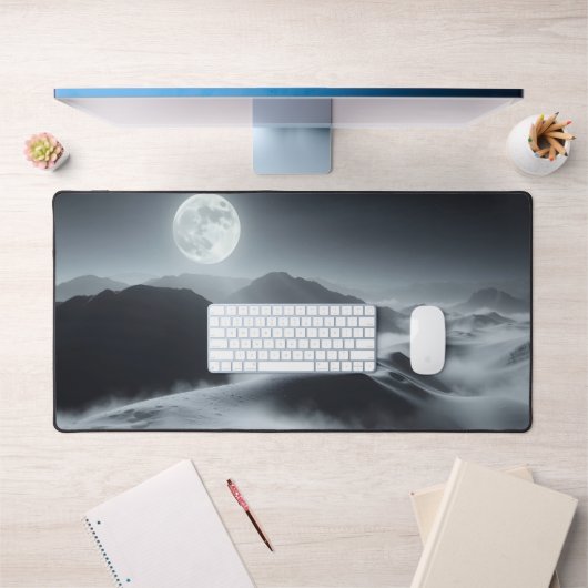 Moon Desk Mat - Esthetische maanfasen, volle maan, (Kantoor 1)
