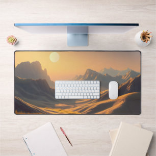 Moon Desk Mat - Esthetische maanfasen, volle maan,