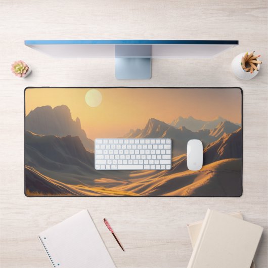 Moon Desk Mat - Esthetische maanfasen, volle maan, (Kantoor 1)