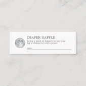 Moon Diaper Raffle Mini Enclosure Kaart Visitekaartje (Voorkant)