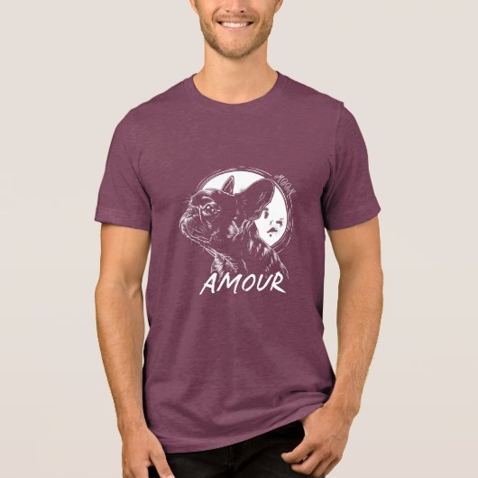 Moon Dog Amour Shirt - Romantic French Gothic Pet (Voorkant)