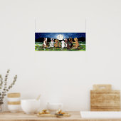Moon Dog Night Scene Poster Dalmation Spaniel (Keuken)