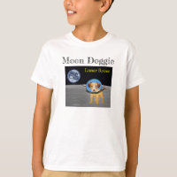 Moon Doggie Lunar Rover in de ruimte T-shirt