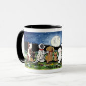 "Moon Dogs" Dog Friends die de maan Mok bekijken (Voorkant links)