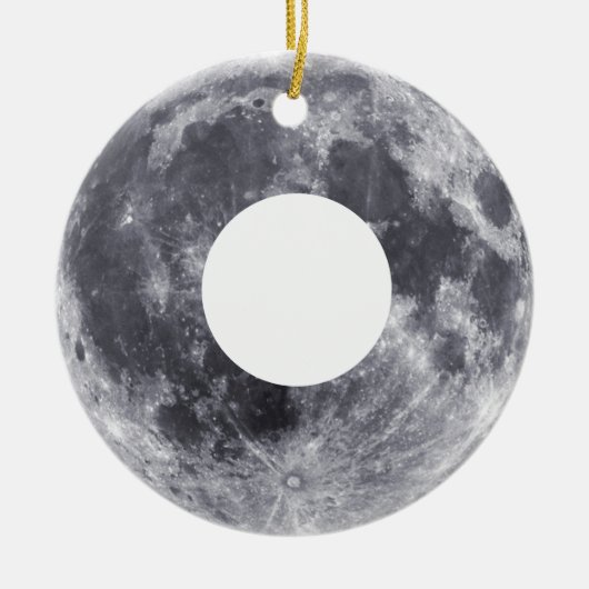 Moon Donut Keramisch Ornament (Voorkant)