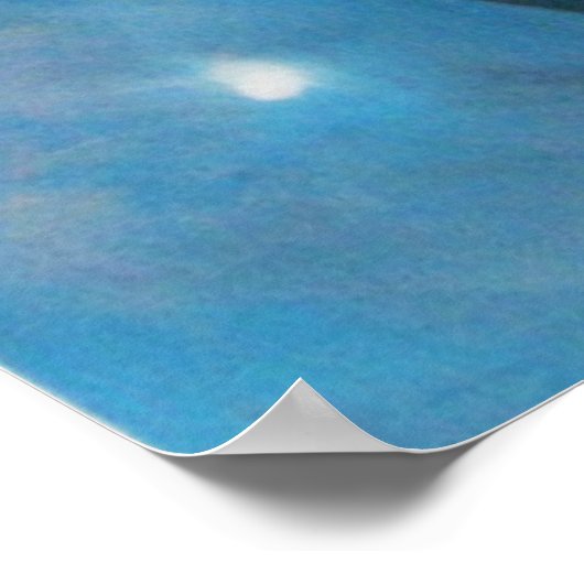 Moon door Alphonse Mucha Poster (Hoek)