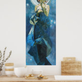 Moon door Alphonse Mucha Poster (Keuken)