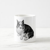 Moon-Dot Corgi Sips Koffiemok (Center)