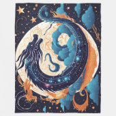 moon dragon blanket fleece deken (Voorkant)