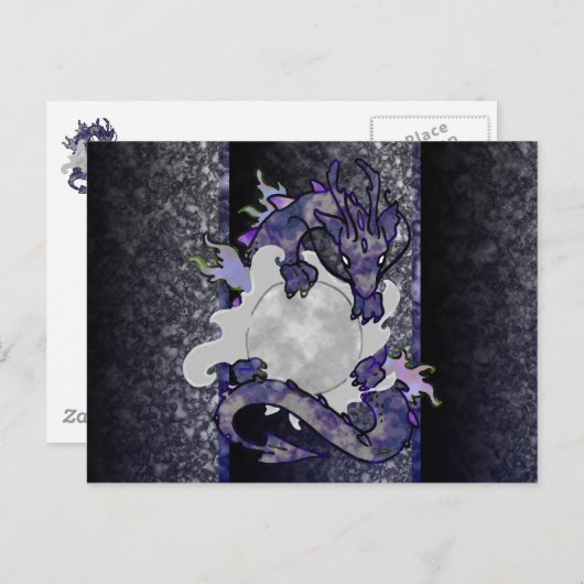 Moon Dragon Briefkaart (Voorkant / Achterkant)