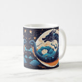 moon dragon coffee mug koffiemok (Voorkant rechts)