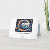 moon dragon greeting card bedankkaart (Achterkant)