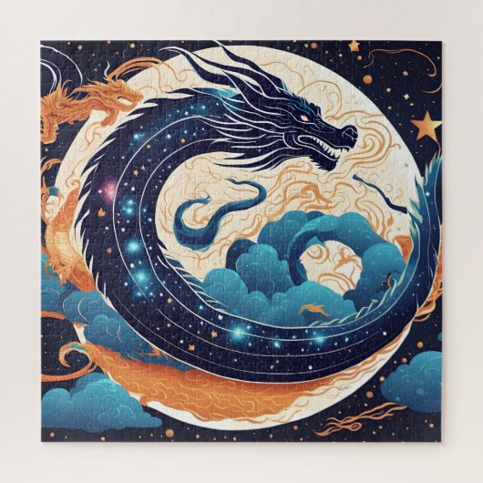 moon dragon puzzle legpuzzel (Verticaal)