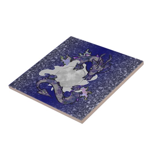 Moon Dragon Tegeltje (Zijkant)