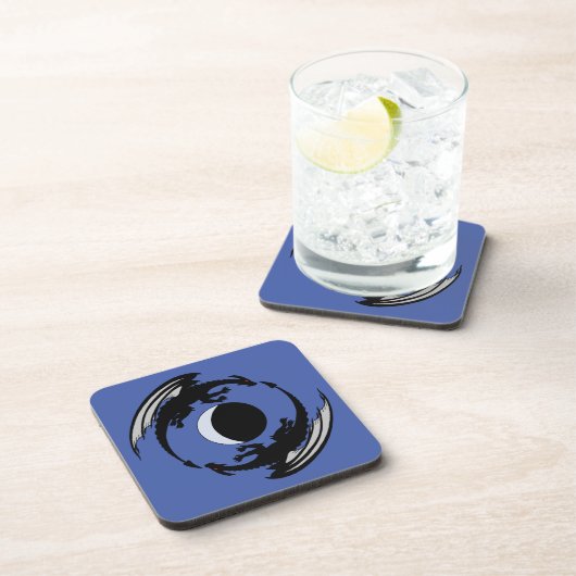 Moon Dragons Fantasy Design Beverage Coaster Bier Onderzetter (Rechterzijde)