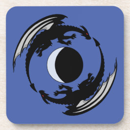 Moon Dragons Fantasy Design Beverage Coaster Bier Onderzetter